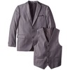 a.x.n.y Boys' Big Tailored Solid 3 Piece Suit, Grey, 10