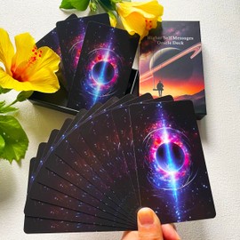 Vzmeiyre Higher Self Messages Oracle Cards Deck, Cosmic Oracle Cards, Spirit Oracle Deck Help You Dispelling Doubts and Empowering Yourself in Love, Life, and Career