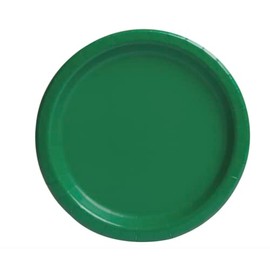 Emerald Green Solid Round Dinner Paper Plates - 9" (8 Ct) - Vibrant Party Plates for Appetizing Treats - Perfect for Birthdays & Events