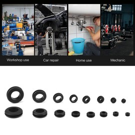 Qiilu 180 piezas Kit de arandela de goma, arandela de goma Anillo de alambre Junta eléctrica Arandela de sellado Surtido