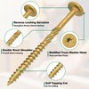 FMhotu 6 Inch Heavy-Duty Outdoor Deck Screws, 50Pcs Star Drive