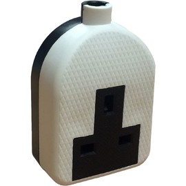 White High Impact Extension Single Socket / Heavy Duty Electrical 1 Gang