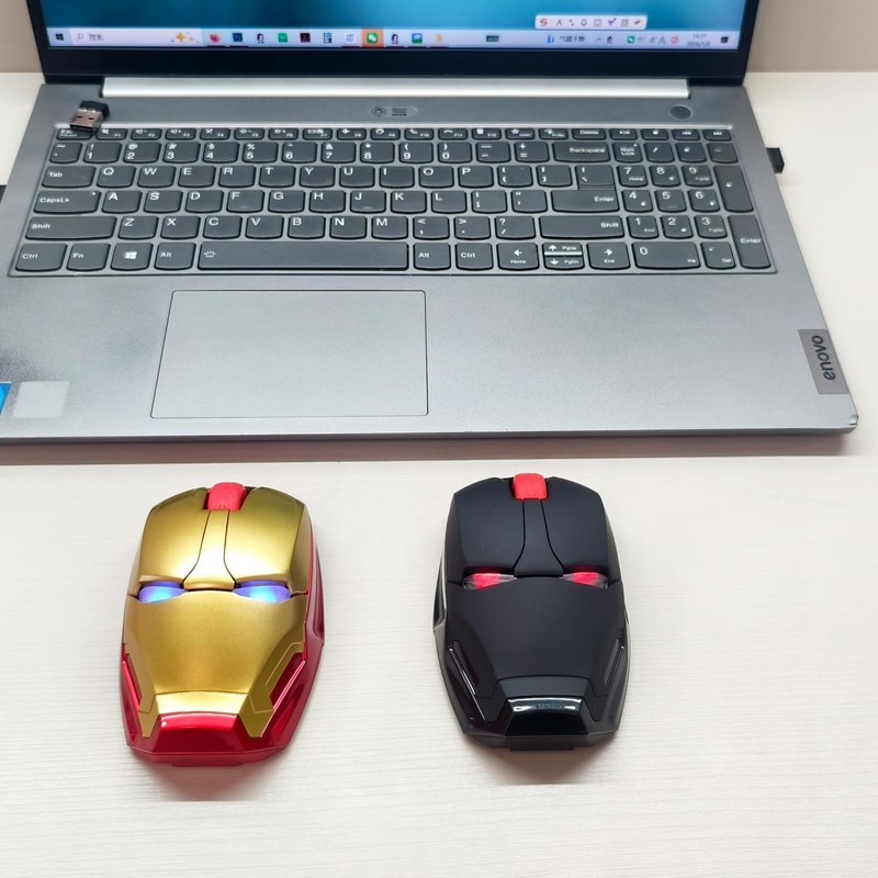 WUQIDA Cool Wireless Mouse with Unique Futuristic Armor Design, a