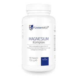 FrstenMED FrstenMED? 180 Magnesium Komplex Kapseln aus Magnesium-Citrat, Magnesium-Malat und Magnesium-Bisglycinat - Hochdosiert, Vegan & Ohne Zusatzstoffe