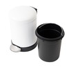 FurnitureXtra™ Classic Style Powder Coated Soft Close Pedal Bin, Plastic