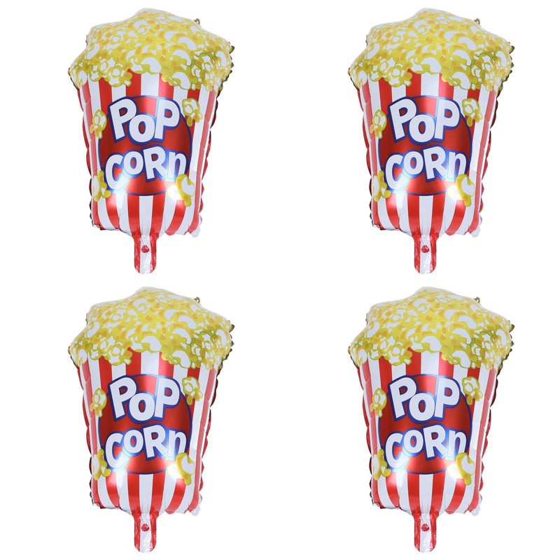 10pcs Popcorn Party Balloons Reusable Movie Theme Party Decoration Balloons
