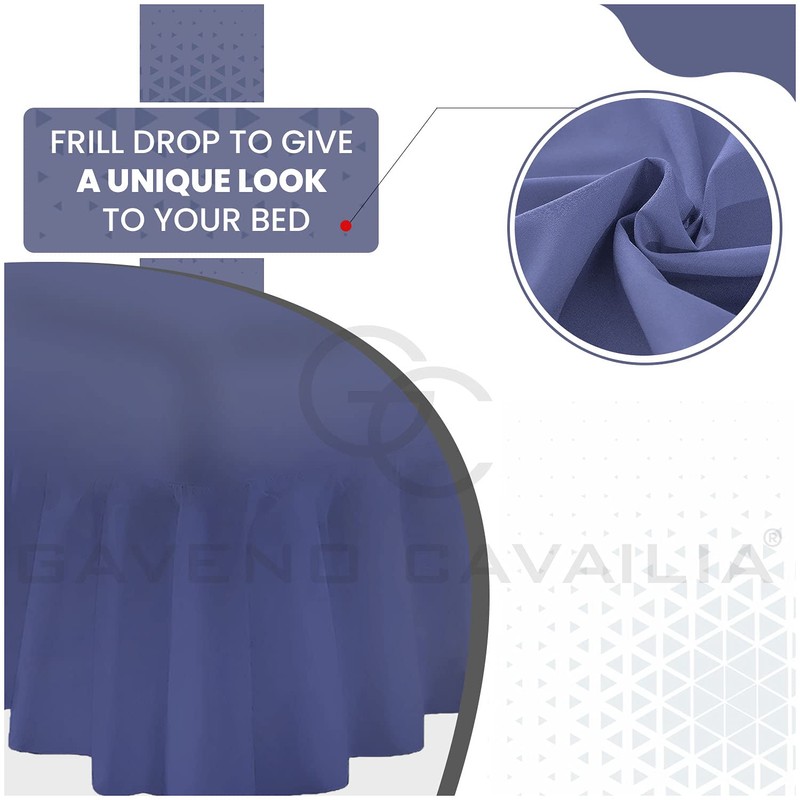GC GAVENO CAVAILIA Easy Care Single Valance Sheet Frilly Bedding