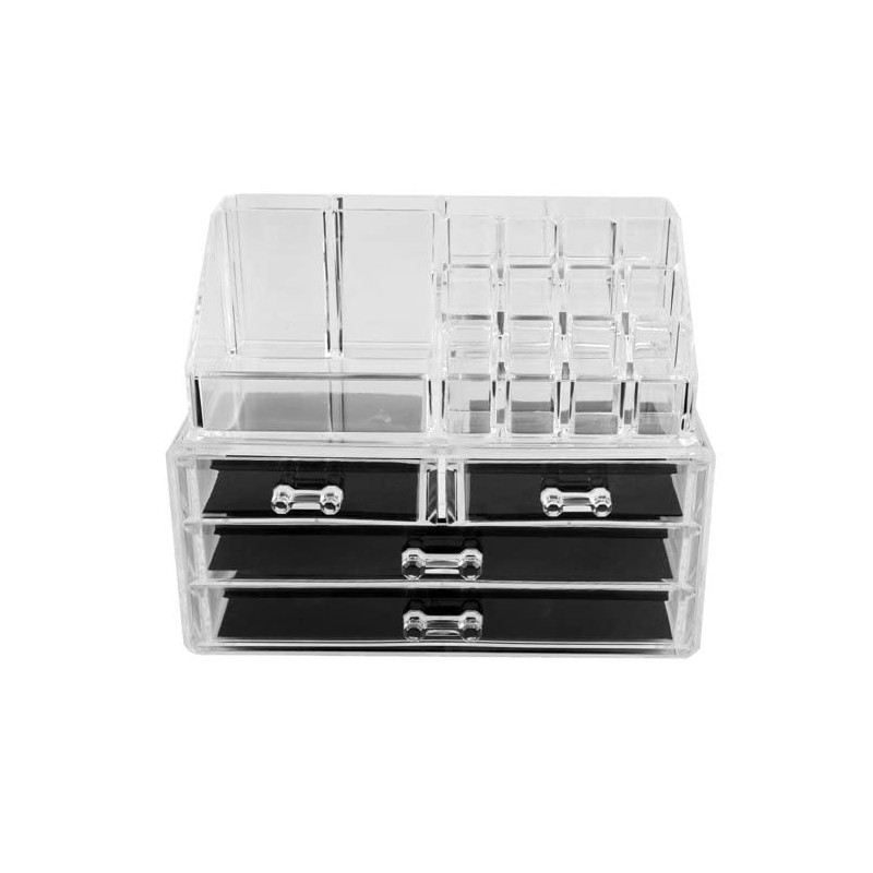 Cosmetic Clear Makeup, Hair Clips & Jewellery Organiser, Clear Acrylic