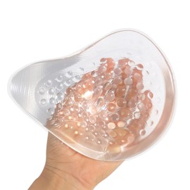 Polreta Symmetrical Mastectomy Breast Prosthesis,Massage Post-Surgery Breast Form Spiral Bra Insert Pad for Swimming(1 Piece)