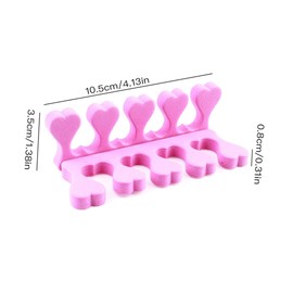 PACKOVE 55Pcs Nail Accessory Toe Nail Divider with Nail File Flexible Nail Beauty Separator for Pedicure Random Color Toe Separators for Nail Art and Manicure