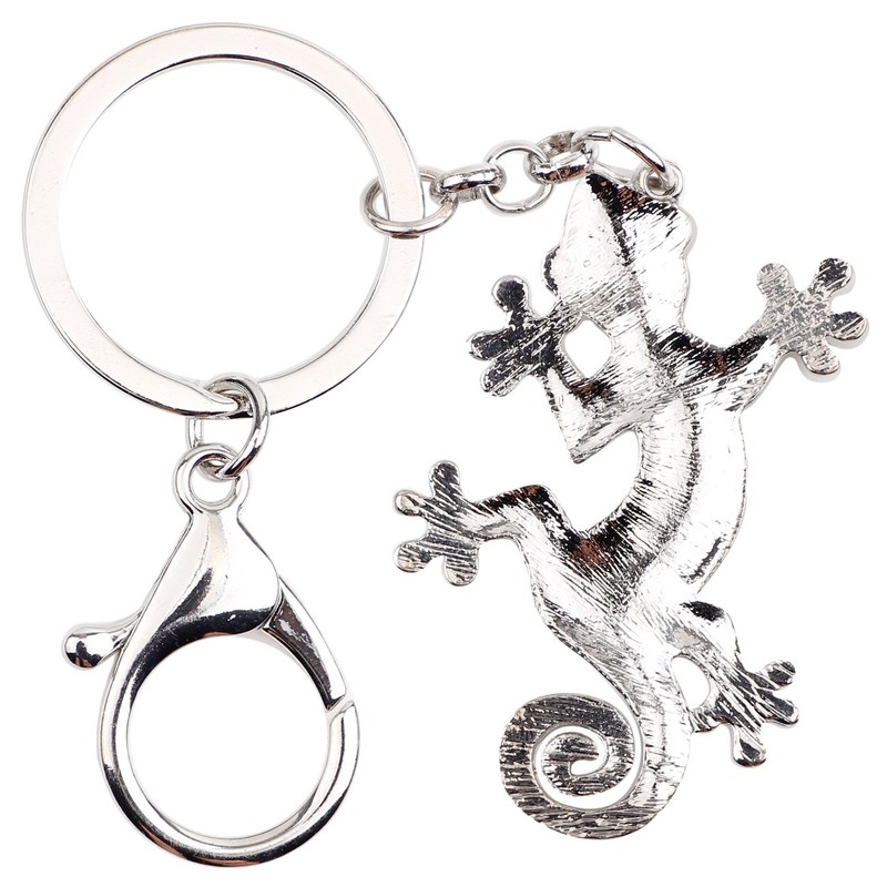 Bonny, metal esmaltado Gecko Lizard Lizard llaveros para mujer, bolsa