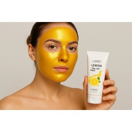 Lunes Yellow Metallic Peel Off Mask Facial brightening & Firming Treatment