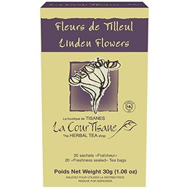 La Courtisane Herbal Tea Linden Flowers, Kosher, Gluten-Free, 20 Teabags