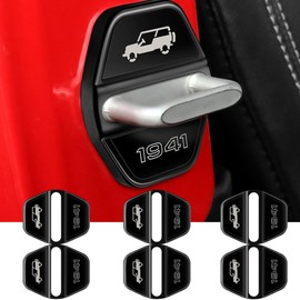 Stainless Steel 6PCS Door Lock Cover for Jeep Wrangler JL JLU 2018-2025 4XE Unlimited Sahara Sports Rubicon Gladiator JT Door Latch Lock Trim Cover Accessories (Stainless Steel Black)