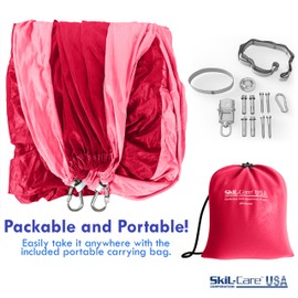 Skil-Care Sensory Swing for Kids, 80" L x 63" W Pink Hammock, Outdoor and Indoor Swing for Kids, Therapy Hanging Chair, Sensory Integration Swing for Special Needs Children, 912459