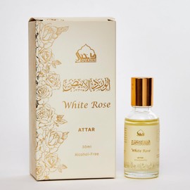 Dukhni White Rose Attar Oil by Dukhni | Arabic perfume oils for men and women | 30ml Pure roll on perfume, Long lasting alcohol free scent | Eid, Ramadan, Umrah Gifts, Vegan Islamic Fragrances
