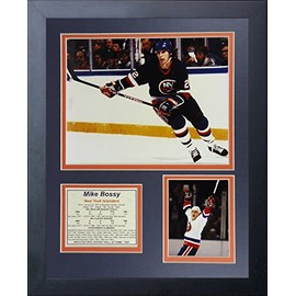 Mike Bossy - New York Islanders 11" X 14" Framed Photo Collage by Legends Never Die, Inc