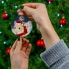 Festive Winter Night Pet and Snowman Ornament - Golden Hamster