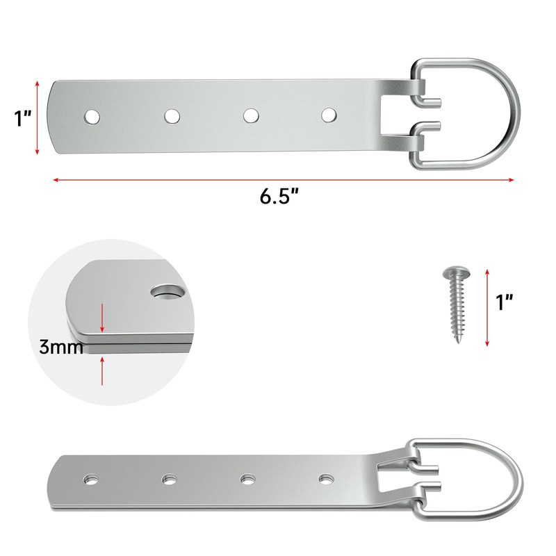 2 PCS Heavy Duty Picture Hangers Large D-Ring Hanger for