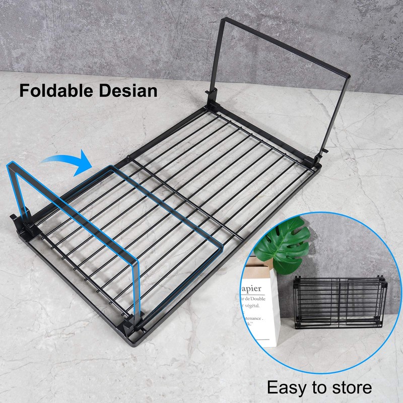 Tomorotec [2 Pack] Stackable Kitchen Storage Shelf Rack, Foldable Spice