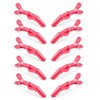 Juego de 10 clips de cocodrilo multicolor de plástico transparente