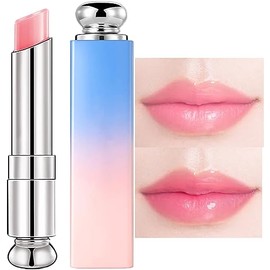Bluemega lip Lápiz Labial Crystal Jelly, bálsamo Labial nutritivo de Larga duración, humectante para Labios, Brillo mágico Que Cambia de Color con Temperatura (1#)