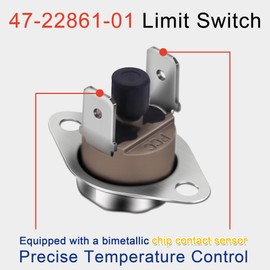 47-22861-01 Furnace Limit Switch Replacement L350 SRL350 350F Compatible with Rheem #47-22861-01 Rollout Flame Limit Switch, 2 Pack