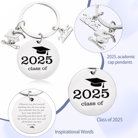 Lemicin Graduation Keyring Gifts Presents - Graduation Gifts for Her Him Class of 2025 Gifts for Daughter Son School Leavers