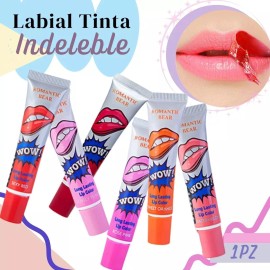 Wow Romantic Bear Labial Tinta Indeleble Larga Duración Peel Off Lip Gloss