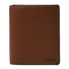 Fossil Mens Joshua Vegan Cactus Wallet with Front Pocket 3.5" L x 1/2" W x 4" H, brown