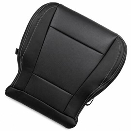 Compatible with Ford F150 Lariat 2015-2017 Fit for F250 F350 F450 F550 Super Duty 2017-2022 Front Passenger Bottom Replacement Perforated Leather Microfiber Leather Seat Cover Black