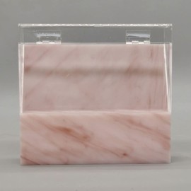 zalati Storage Box with 8 Holes for Tweezers Display Stand Organiser Case Stand Cushion Eyelashes Extensions Supplies - Pink Marbling Style