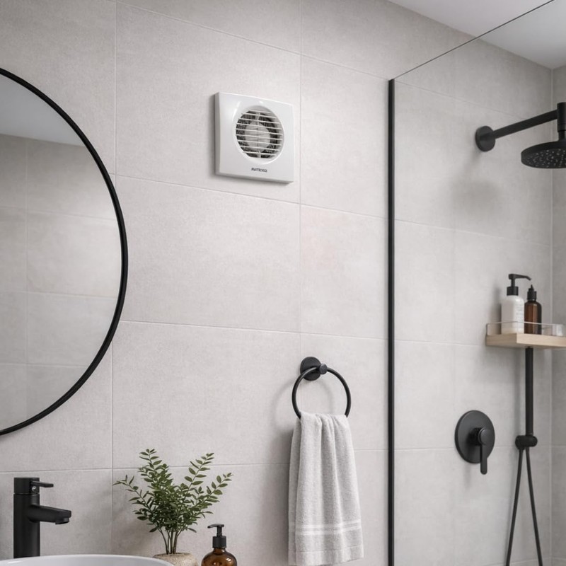 Fantronix 100mm Bathroom Extractor Fan with Run-On Timer