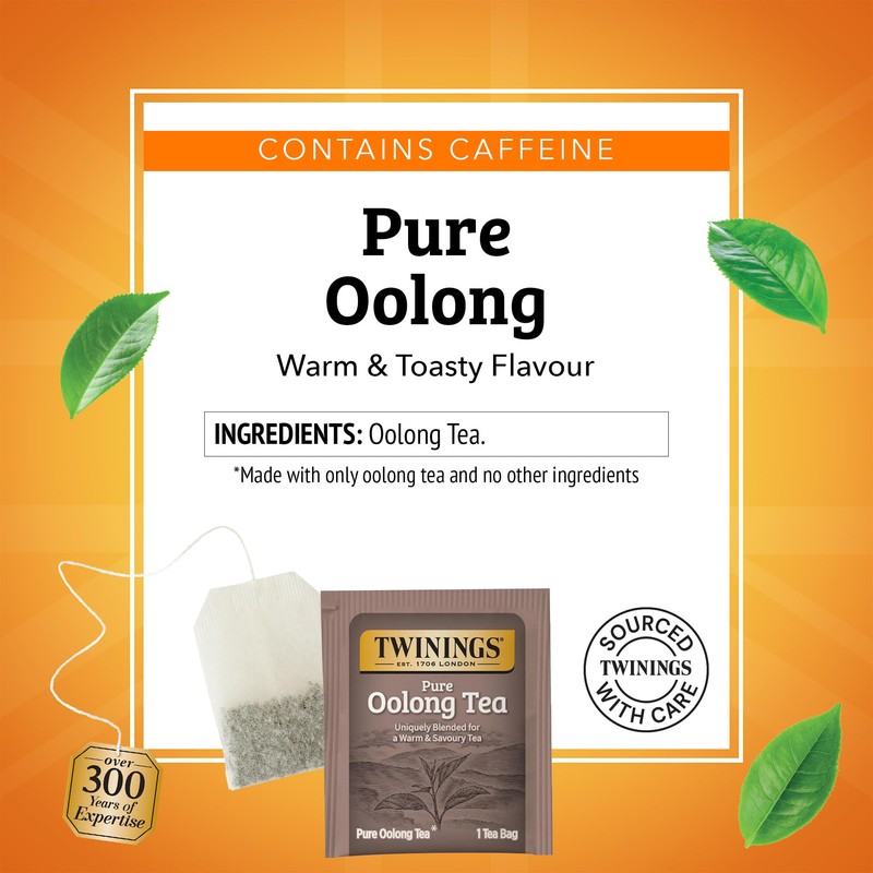 Twinings Pure Oolong Tea Individually Wrapped Bags, 20 Count (Pack