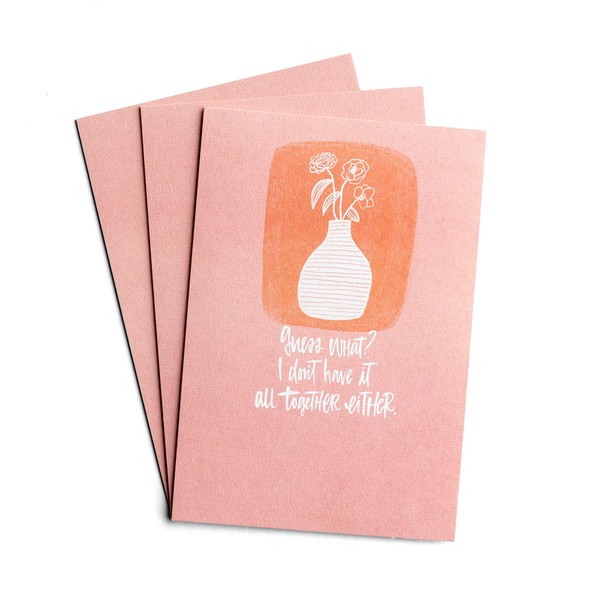 Dayspring Katygirl - Guess What - 3 Premium Cards for Encouragement, Made in the USA, Printed on Recycled Paper