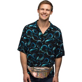 Boland - Holografische Gürteltasche, Retro, Zubehör für Faschingskostüme, Bauchtasche, Festival Zubehör, Karneval, Mottoparty