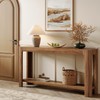 Tribesigns 63 Inch Entryway Console Table, 2-Tier Farmhouse Narrow Sofa