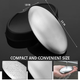 Conelist 10 Pack Stainless Steel Soap Bar, Deodorant Metal Soap Bar Silver Soap Odor Remover Wash Your Hands to Remove Smell Like Onion, Fish or Garlic