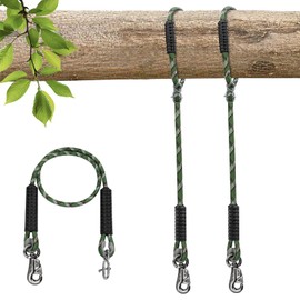 Adjustable Tree Swing Ropes Heavy Duty Hammock 7.25Ft(87"),360°Rotation Tree Swings Hanging Straps for Outdoor Swings Hammock Playground Set Accessories,2Pack of Green