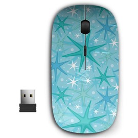 KAWAMOUSE 2.4G Ergonomic Portable USB Wireless Mouse for PC, Laptop, Computer, Notebook with Nano Receiver (Starfish)