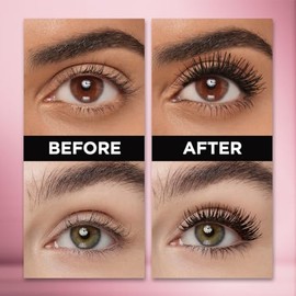 L'Oreal Paris Makeup Lash Paradise Mascara, Voluptuous Volume, Intense Length, Feathery Soft Full Lashes, No Flaking, No Smudging, No Clumping, Black Brown, 2Count