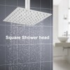 Jeffergarden 8 inch square ultra-thin stainless steel shower head rain