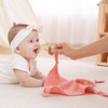 PEIPEIWU Schmusetuch, Kuscheltuch,Soft 100% Organic Cotton Muslin with Attachable Snap