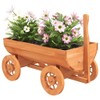 CHARMMA Decorative Wagon Natural Wood Solid fir Wood Medium Portable,Wheelbarrows-364227