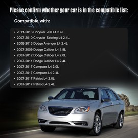 YYHHZZ Alternator Compatible with Chrysler 2011-2013 200, 2007-2010 Sebring, 2008-2013 Avenger, 2007-2012 Caliber, 2007-2017 Compass Patriot, 2.0L 2.4L, Alternator for: 4801323AB 4801323AC 4801323AD