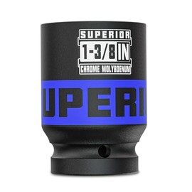 Aiourx 1" Drive Impact Socket, 1-3/8 Inch Deep Socket, SAE Axle Nut Socket, 6 Point, CR-MO, Automotive, Truck Maintenance, Heavy Equipment Repair