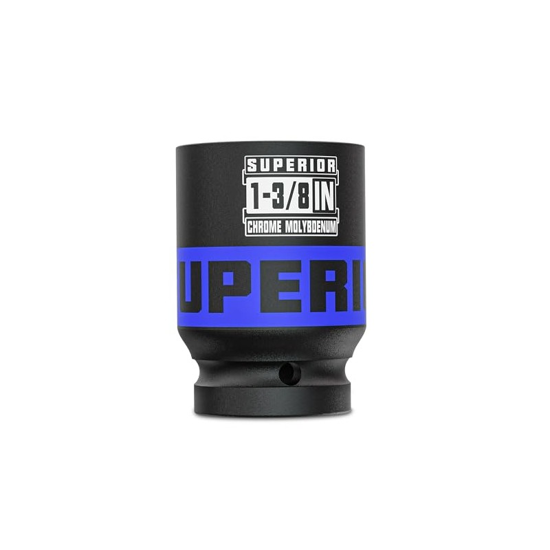 Aiourx 1" Drive Impact Socket, 1-3/8 Inch Deep Socket, SAE