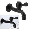 Wall Mount Faucet, Water Faucet Glossy Black for Gardens (for