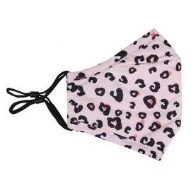 Reusable Washable 3 Layers Cotton Cloth - White - Leopard Print, One Size Fits Most