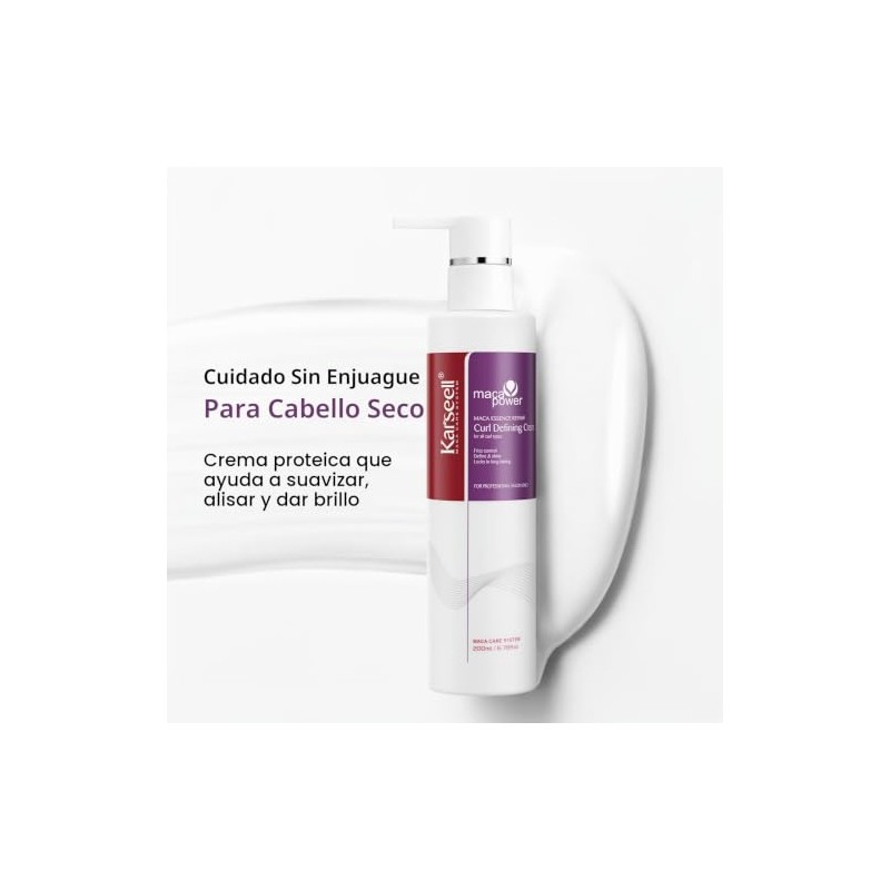 Karseell Crema Para Rizos Sin Enjuague, 200 ml